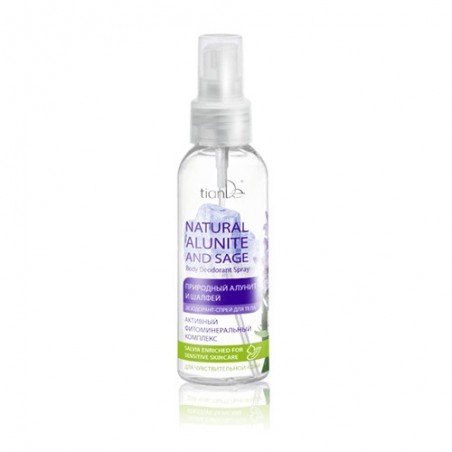 "Natural Alunite and Sage" body deodorant spray