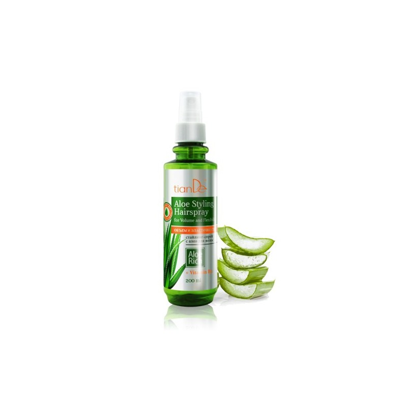 "Aloe Styling Hairspray" for volume and flexibility