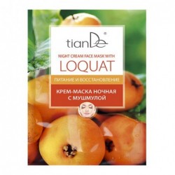 Night cream face mask with loquat