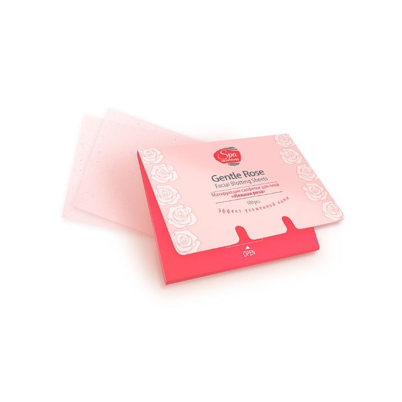 "Gentle Rose" facial blotting sheets